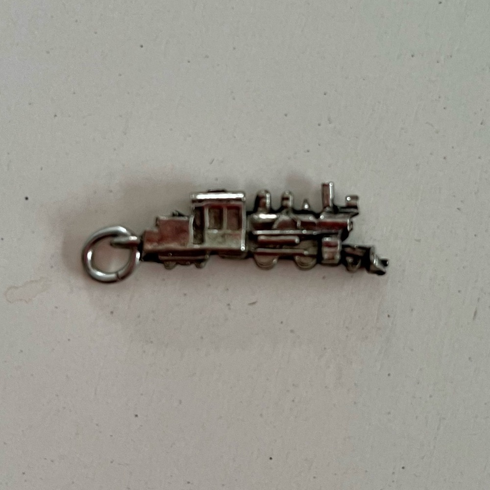 Vintage Miniature Metal Train Locomotive Charm Unmarked Estate Find - Picture 1 of 7